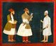 India: The young Guru Nanak (right) approached by a prince and courtier, 18th century